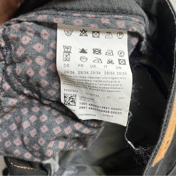 Boss Orange Lessunta Hugo Boss straight fit black denim jeans Sz 28 - Picture 9 of 13